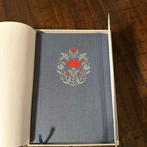 Archer & Olive A5 Denim Floral Dot Grid Notebook